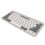 Compact White Wireless Bluetooth Mini Keyboard, Dual Mode, 10m 14