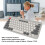 Compact White Wireless Bluetooth Mini Keyboard, Dual Mode, 10m 3