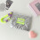 Silver Embossed Cosmetic Pouch Envelope-fluorescent green 5