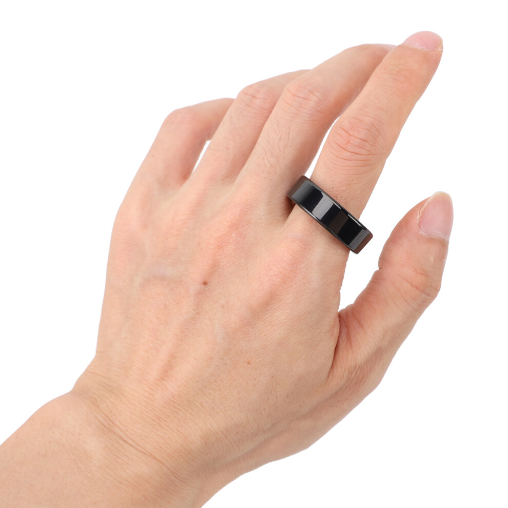 Water-Resistant Smart Health Ring 20Mah, 7-Day Battery Black 6901390909741