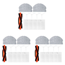 3 Conjunto para Robot Vacuum S20 / D106 Peças de Reposição Acessórios Escova Lateral Principal Mop Filtro de Pano