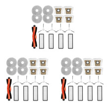 3Satz für Roboterstaubsauger X20+ / X20 Ersatzteile Zubehör Hepa-Filter Wischtuch Staubbeutel