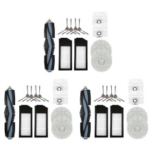 3Satz für Bork V830 Roboterstaubsaugerzubehör, Staubbeutel, Haupt-/Seitenbürste, Hepa-Filter, Wischlappen, Ersatzteile
