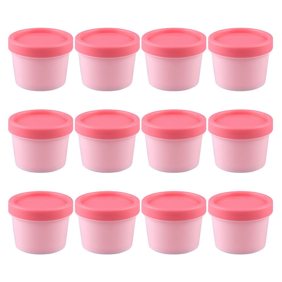 Iplusmile Pink/Cream 60Pcs Travel Face Jars Refillable Empty Cosmetics Storage