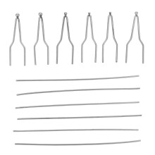 6Pcs Silver Pyrography Pen Tips Chromium Nickel Alloy for Wood Burning
