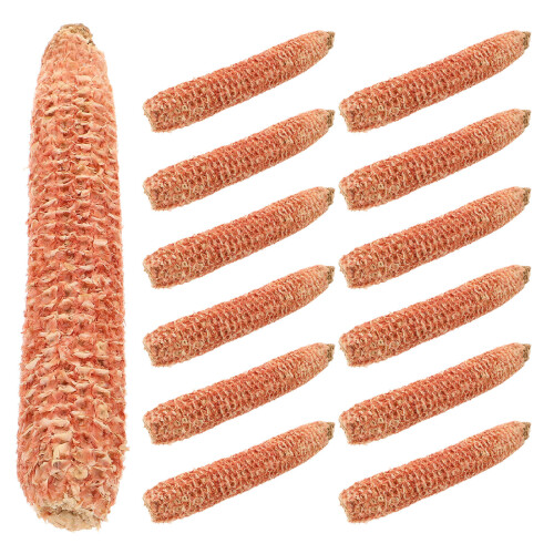 15Pcs Gas Fireplace Corncob Inserts Dark Brown Fire Logs with Glow