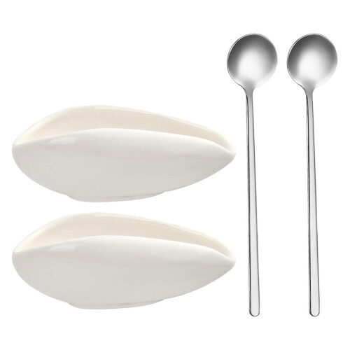 10Sets Ceramic Coffee Scoop and Spoon Rest for Coffee Bar Use 1