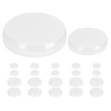 160Pcs White Plastic Barrel Seal Caps Bucket Covers Oil Drum Lids