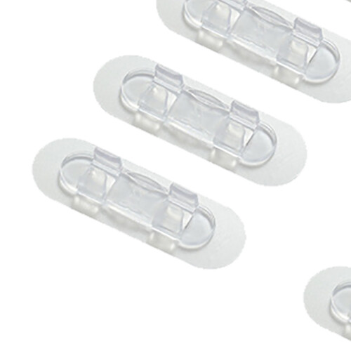 Clips adhesivos para cables 10 piezas S, Acrílico+PP 2