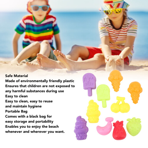 Ensemble de jouets de plage colorés en ABS - moule à sable 2