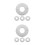 8Pcs Easy Install Silver Split Flange Shower Pipe and Wall Hole Covers 7