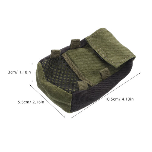 2Pcs Green Fabric Action Figures Backpack for 1/6 Soldier Figure Decor 2
