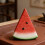 5Pcs Red Artificial Watermelon Slice Models PVC Decorative Fruit Props 4