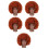 5Pièces Perruques Courtes Afro Synthétiques Marron Volume Pour Cosplay 4