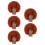5Pièces Perruques Courtes Afro Synthétiques Marron Volume Pour Cosplay 6