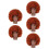 5Pièces Perruques Courtes Afro Synthétiques Marron Volume Pour Cosplay 7