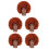 5Pièces Perruques Courtes Afro Synthétiques Marron Volume Pour Cosplay 9