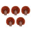5Pièces Perruques Courtes Afro Synthétiques Marron Volume Pour Cosplay 10