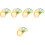 5Sets Plastic Fruit Diameter Gauges Measuring Circle Tool for Grading 5