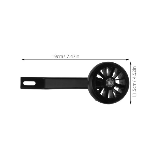 2Pcs Adjustable Flashing Training Wheels for Kids Bike Durable Black 2