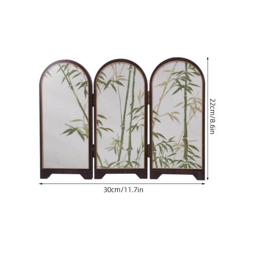 Multi Wood Mini Folding Screen Desktop Partition for Home Decor 1
