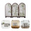 Multi Wood Mini Folding Screen Desktop Partition for Home Decor 9