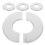 8Pcs Easy Install Silver Split Flange Shower Pipe and Wall Hole Covers 1