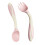 1Ensemble Ensemble Couverts Bébé Rose En PP Tpe Maniable Ergonomique 1