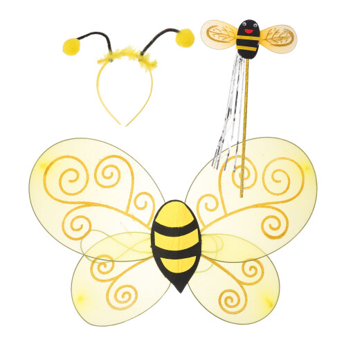 1Ensemble Costume D'abeille Bébé DIY Ailes Et Bandeau