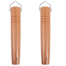 2Pcs Coffee Wood Pot Handles Replacement Heat Resistant Non Slip Grip