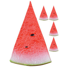 5Pcs Realistic PVC Watermelon Slice Models Red Fake Fruit for Kitchen