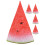 5Pcs Red Artificial Watermelon Slice Models PVC Decorative Fruit Props 1