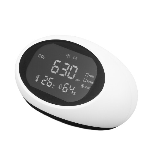 High Accuracy CO2 Detector 5000ppm LCD Air Quality Meter Rechargeable 2