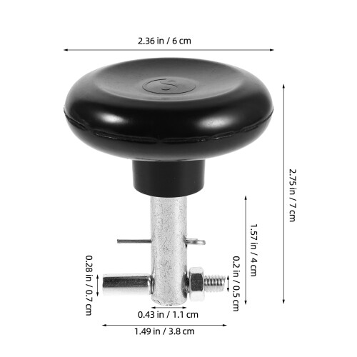 Ergonomic Black Fireplace Door Handle for Home Heating 2