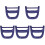 5Pcs Blue Plastic Replacement Handles for Cart Wagon Ergonomic Grip 4