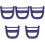 5Pcs Blue Plastic Replacement Handles for Cart Wagon Ergonomic Grip 5