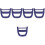 5Pcs Blue Plastic Replacement Handles for Cart Wagon Ergonomic Grip 6