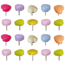 20St Assorti Gekleurde Hartvormige Resin Push Pins Voor Creatieve
