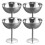 4Pièces Coupelles Inox Élégantes Argentées Pour Desserts Sauces 1