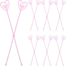 240Pcs Plastic Flower Card Holder Pink Floral Picks for Celebration