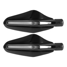 2Pcs Universal Black ABS Motorbike Handguards Wind Signal Deflectors