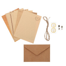 12Ensembles Ensemble Lettre Rétro Kraft Multi