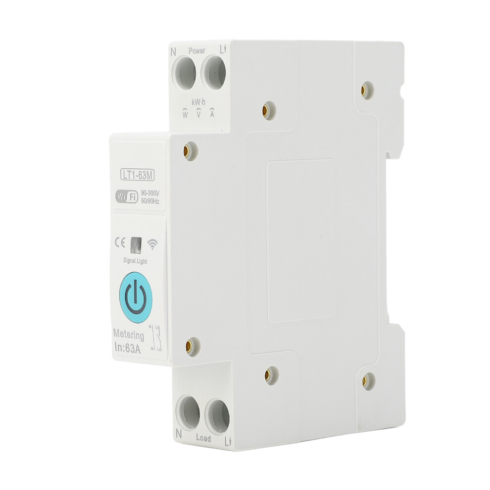 Single Phase Wifi Circuit Breaker 63A 90V-300V 35Mm Din Rail 5051385680078