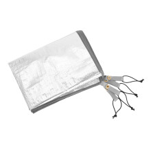 2Pcs Foldable Aluminum Camping Blanket Waterproof Moistureproof Silver