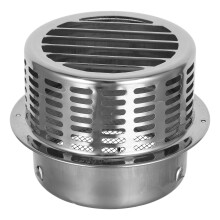 4Pcs Stainless Steel Round Exhaust Vent Cover Silver Kitchen Wall Cap
