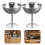 4Pièces Coupelles Inox Élégantes Argentées Pour Desserts Sauces 9