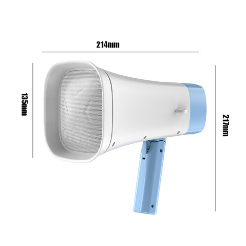 Solar-Powered Wireless Megaphone Speaker 8W 21.4cm Black with Lighting 1