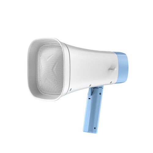 Solar-Powered Wireless Megaphone Speaker 8W 21.4cm Black with Lighting 2