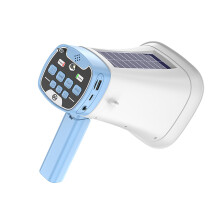 Solar-Powered Wireless Megaphone Speaker 8W Bluetooth 3H Playback 21.4x13.5x21.7cm