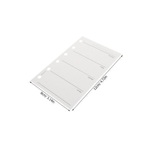 200Pcs A7 Weekly Planner Refill Double-Sided Paper for 6 Ring Binder 2